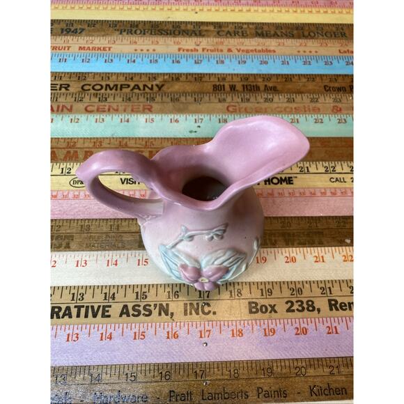 Vintage HULL Art Pottery USA W-2 - 5-1/2 Water Lilly Ewer Pitcher Vase Art Deco - Picture 2 of 7